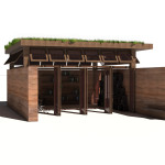 library Tom design rammed earth