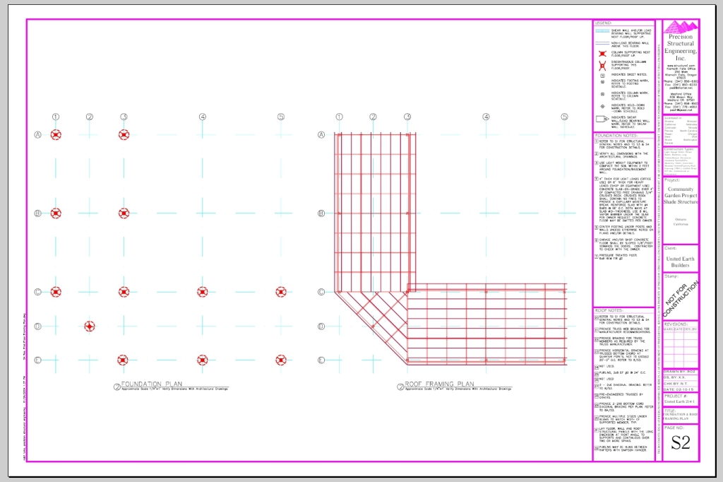 precision structural engineering community garden shade structure